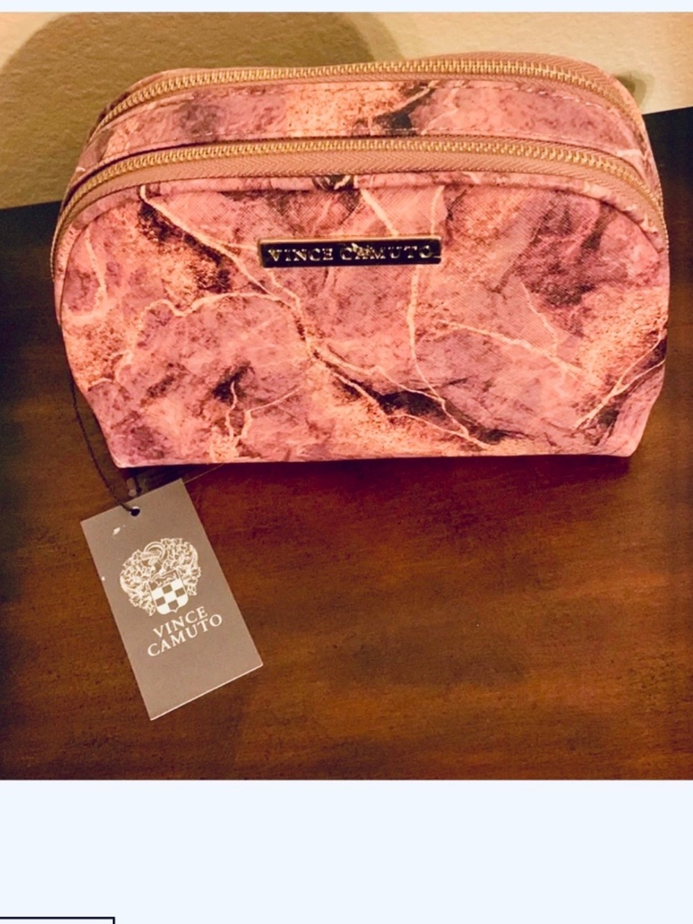 VINCE CAMUTO Double-Sided Bag, Purple Lightning Print, NWT